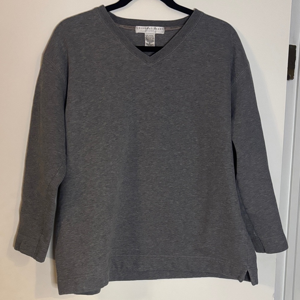 Geoffrey Beene Charcoal V-Neck Sweatshirt